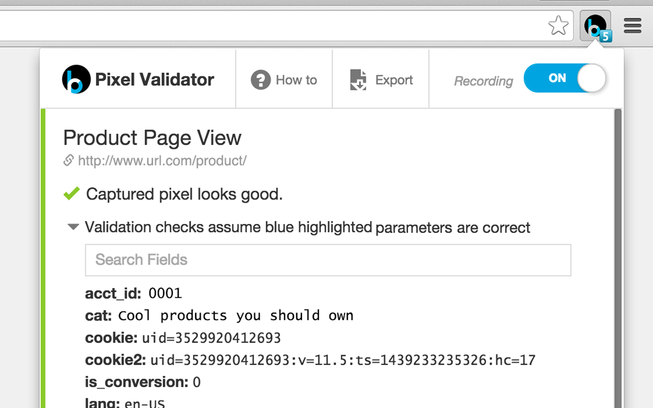 Bloomreach Pixel Validator Preview image 0