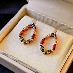 Rose Gold Oval Earrings