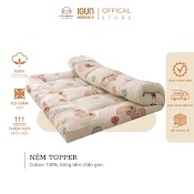 Đệm Topper Trải Giường Igun Decor, Nệm Topper Làm Mềm Đệm Cotton Cao Cấp Siêu Êm Ái