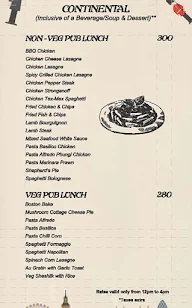 10 Downing Street menu 4