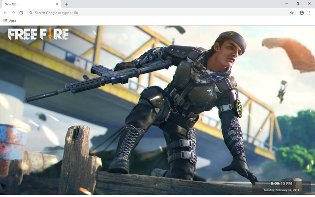 Garena Free Fire New Tab Theme Preview image 2