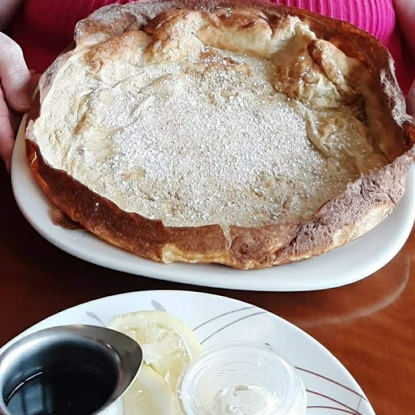 GF German Pancake w/syrup and homemade jam