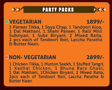 Indian Cravings menu 