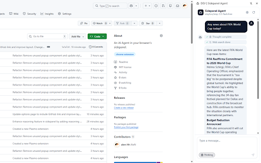 Sidepanel Agent screenshot 1
