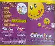 Super Cremica Sweets menu 1