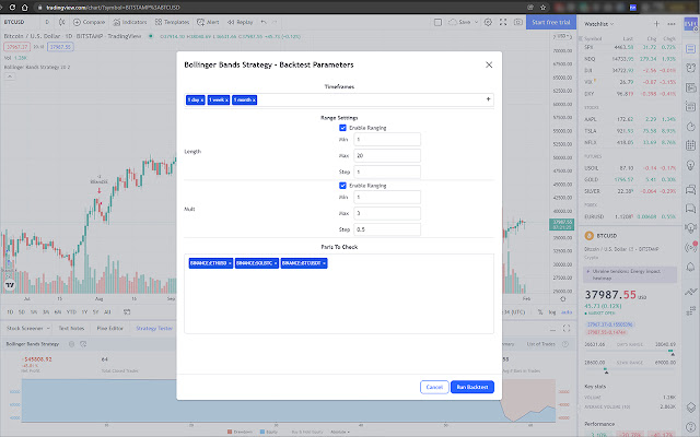 Tradingview Strategy Parameter Optimizer