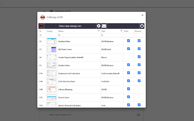 Innfinergy v4.18 chrome extension