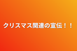 クリスマス関連の宣伝！！