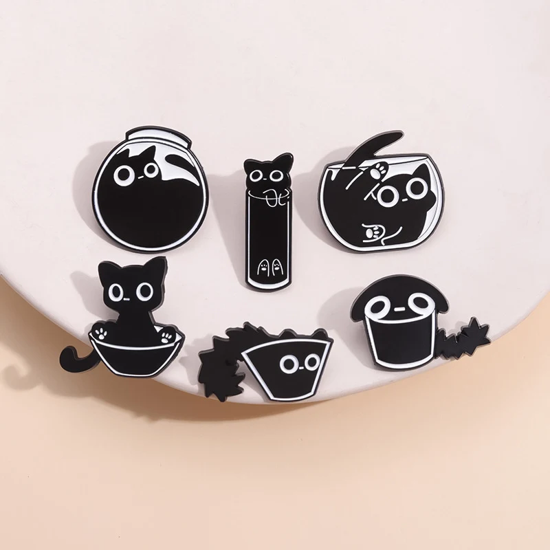 Katzenförmige Brosche für Schals, ein süßes Tier-Accessoire. Einfache, stilvolle Dekoration, vielseitig kombinierbar und perfekt für jeden Look.