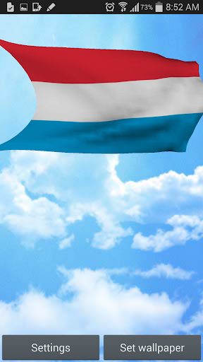 Luxembourg Flag 3D Wallpaper