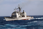 美軍派神盾級戰艦通過台灣海峽