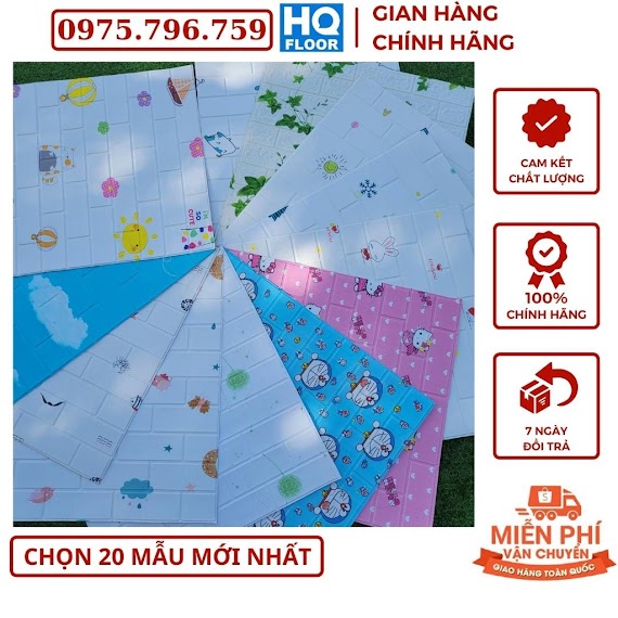 Xốp Dán Tường Hoạt Hình Doraemom, Hellokitty Loại 1