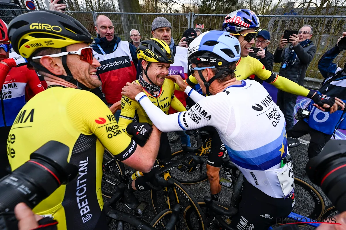 📷 Noodlot slaat voor Visma Lease a Bike al vroeg toe in Gent-Wevelgem