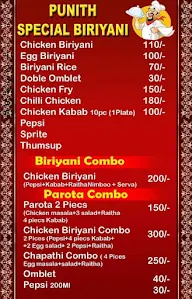 Punith Special Biryani menu 1