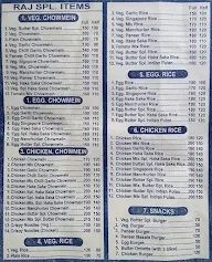 Raj Chinese Food menu 2