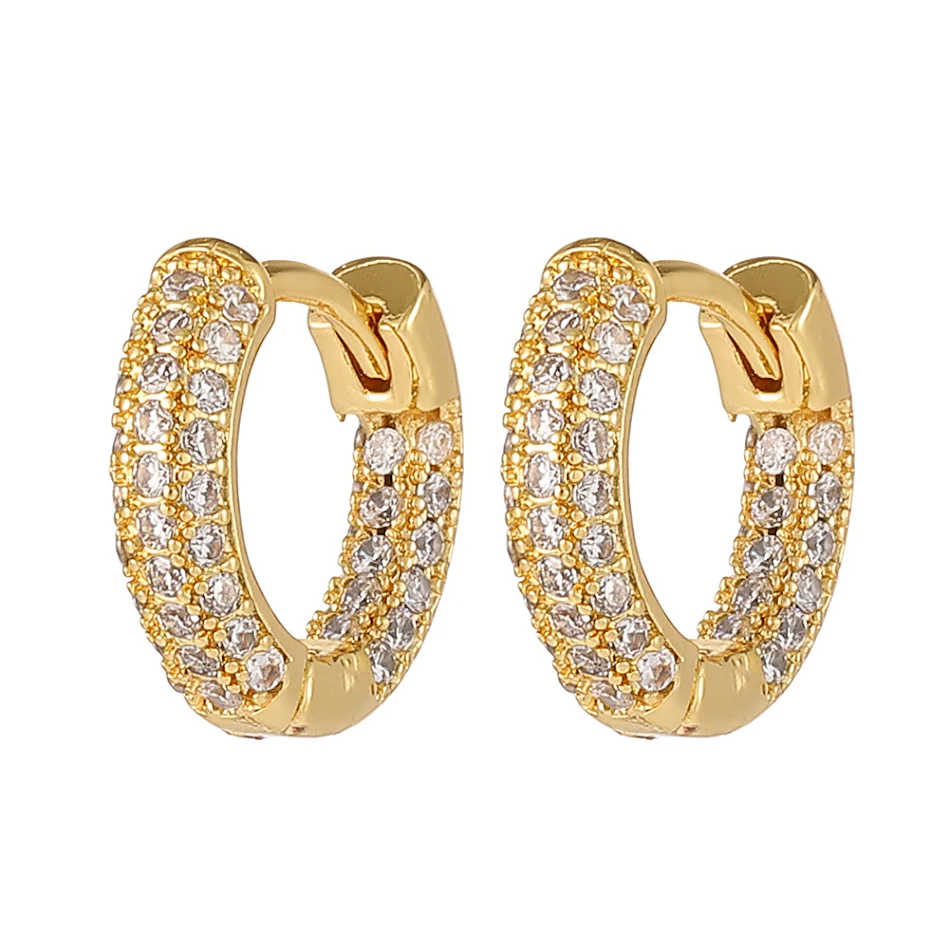 Boucles d'oreilles géométriques Ins en plaqué cuivre et or 18K, tendance mode pour femmes, design élégant et parfait pour toutes occasions.