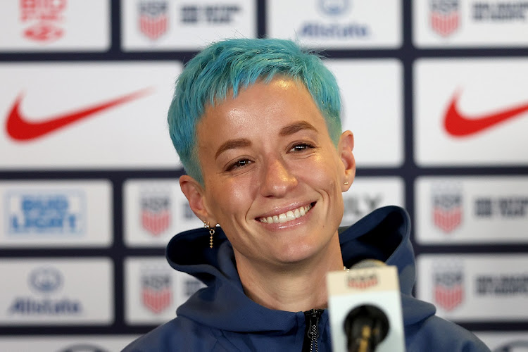 Megan Rapinoe of Team United States speaks to the media at Dignity Health Sports Park in Carson, California on June 27 2023.