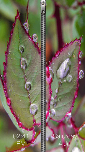 Water Drops Zipper Lock