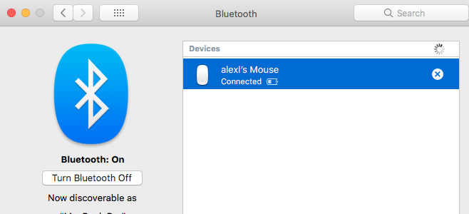 Remove the Magic Mouse from the Devices list.