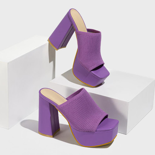 Title 22, Summer Womens Knitted Fashionable Chunky Heel ...