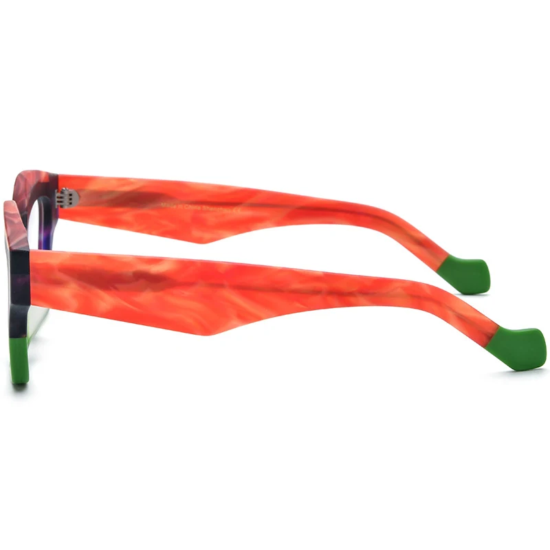 Lunettes à bordure épaisse en œil de chat épissé
