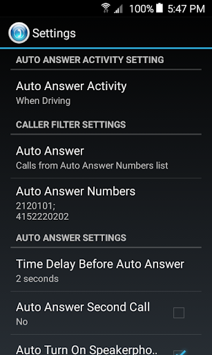 HandsFree Answer Auto Answer