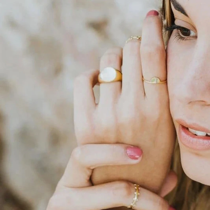 Title 14, Bague perle fleur rivet en argent sterling S925...