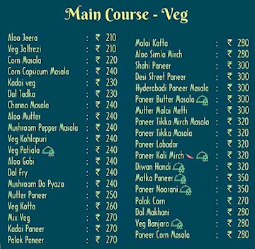 Desi Street menu 