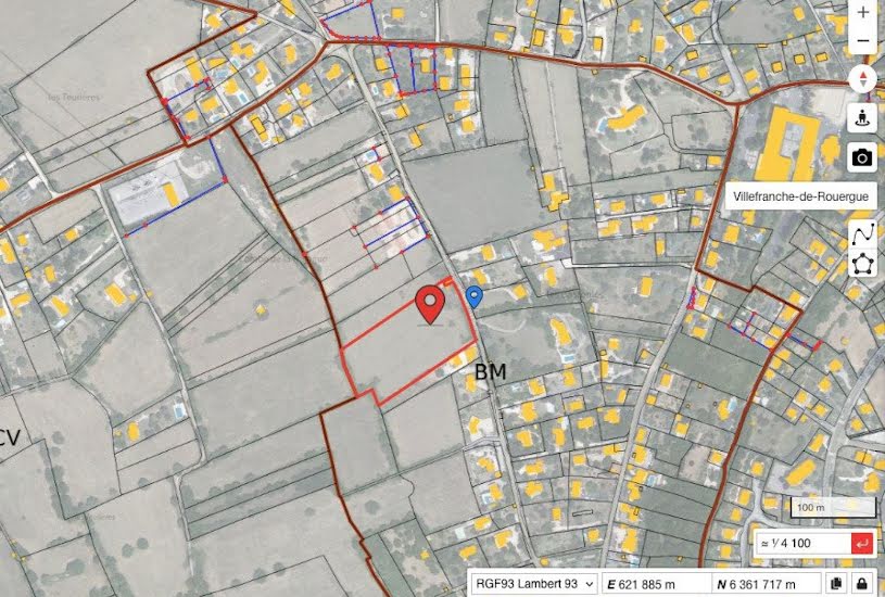  Vente Terrain à bâtir - 11 595m² à Villefranche-de-Rouergue (12200) 