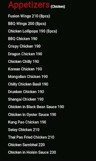 Fusion Fest menu 2