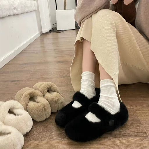 Title 5, Mary Jane Fluffy Shoes Womens Winter Outerwear...