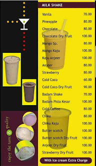 Mahavir Ice Cream menu 2