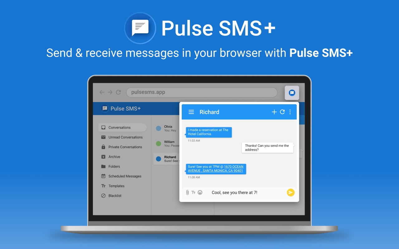 Pulse SMS Extension Preview image 3