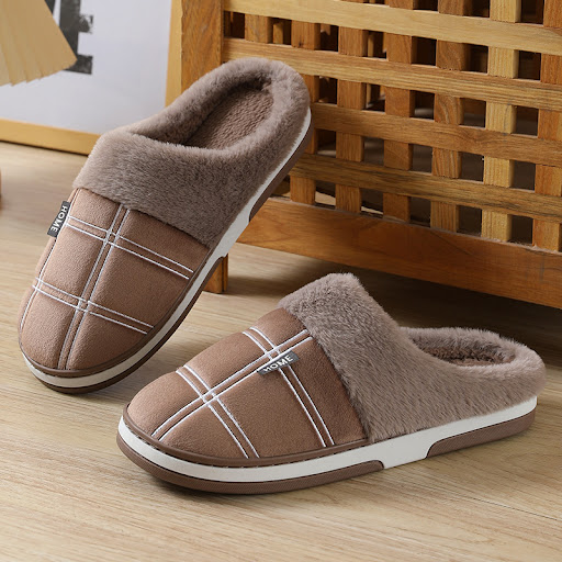 Title 8, Winter Warm Slugged Bottom Plush Slippers, cozy...