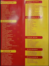 Kaka Halwai menu 1