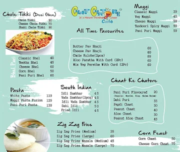 Chaat Chatore menu 