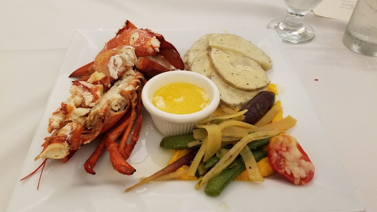 Fresh local lobster,  potatoe and veggies