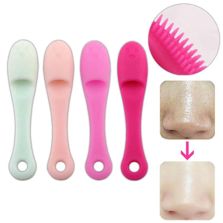 Brosse de massage en silicone pour le nettoyage en profondeur des pores du nez, élimine les impuretés, peau lisse et éclatante.