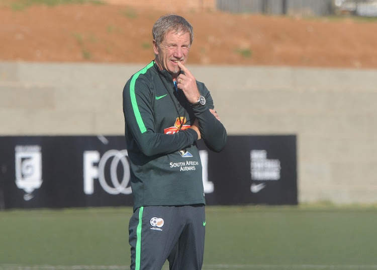 Stuart Baxter coach of South Africa during the South Africa Afrternoon Session on the 28 August 2017 at Nike Training Center.