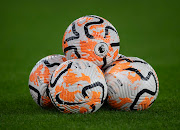 The official Premier League 2023-24 Nike match balls stacked up ahead of the match between Sheffield United and Manchester United at Bramall Lanein Sheffield on October 21.