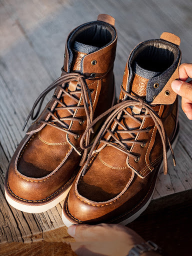 Title 6, Lapel Vintage Work Boots Mens Denim High-top, ...
