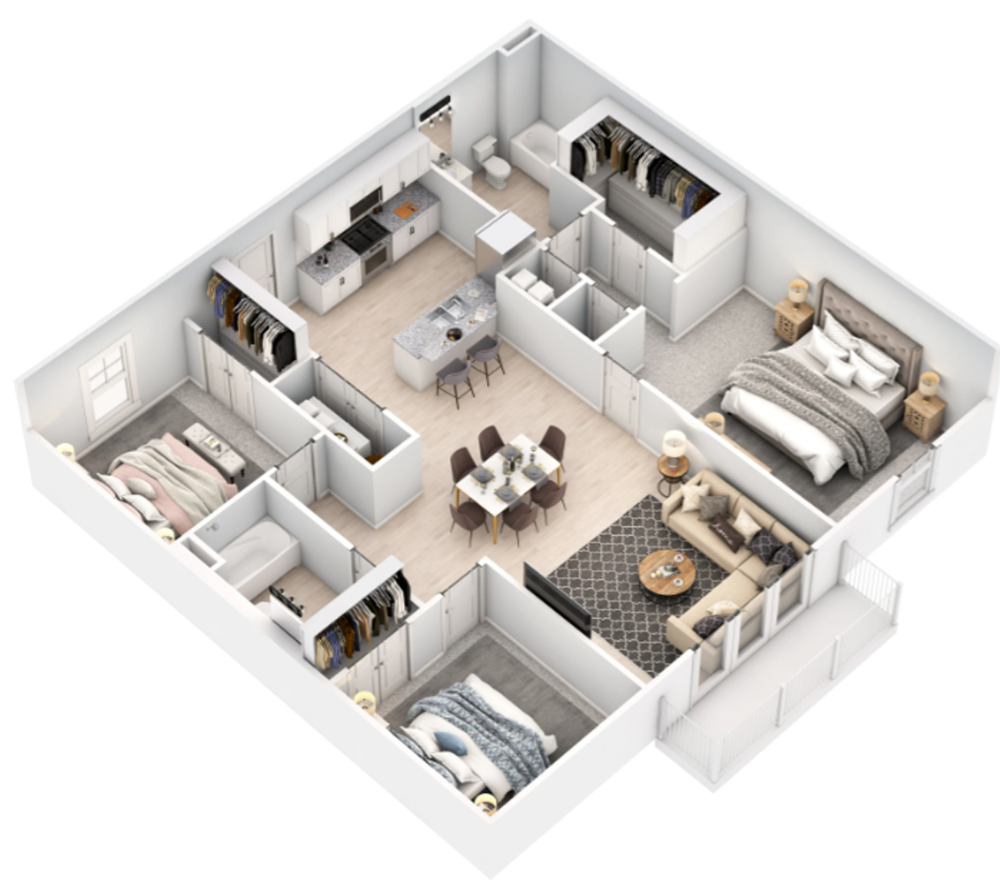 Rendered Mill Floorplan Diagram