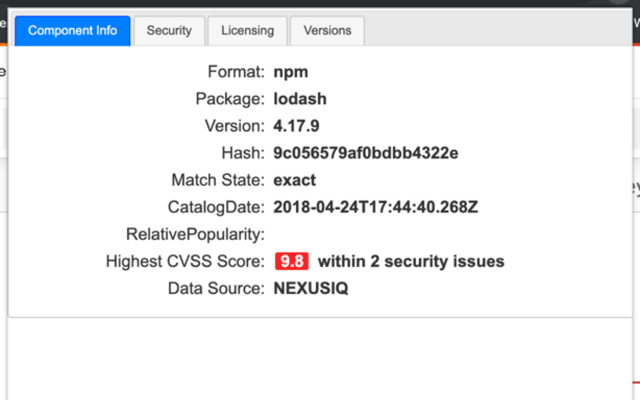 Sonatype Nexus IQ Evaluation Preview image 3