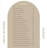 Hello Blooms menu 6