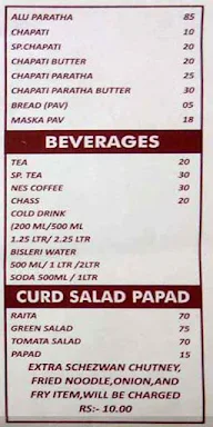 Raj Hotel menu 1