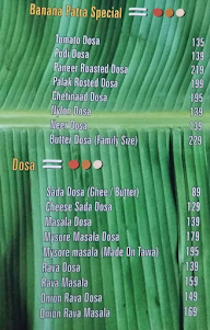 Banana Patra menu 3