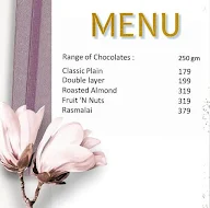 Chocolate Paradise menu 1