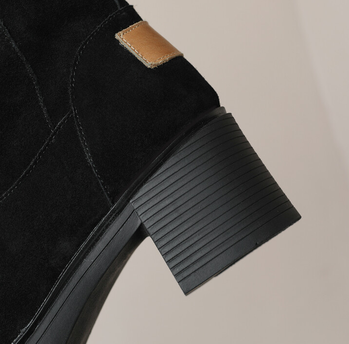 Title 8, Bottines courtes à bout rond, talon épais moyen...