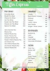 Tiffin Express menu 3