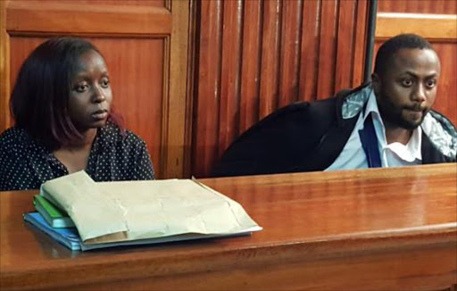 TV Journalist Jacque Maribe and fiance Joseph Irungu in court on Tuesday. /COURTESY